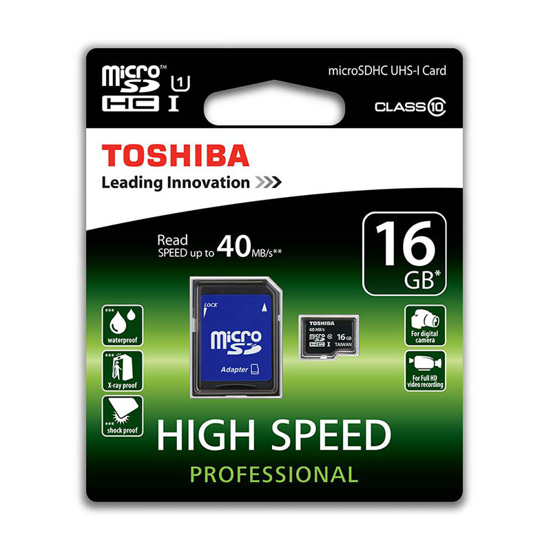 کارت حافظه توشیبا 16 گیگابایت Toshiba 16GB MicroSD Class 10 UHS-I High Speed Memory Card
